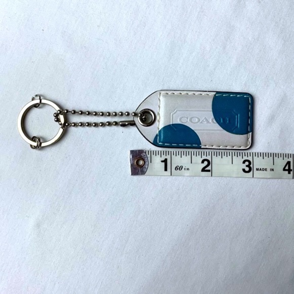 Coach 3" hang tab/fob, blue/teal - Picture 3 of 3